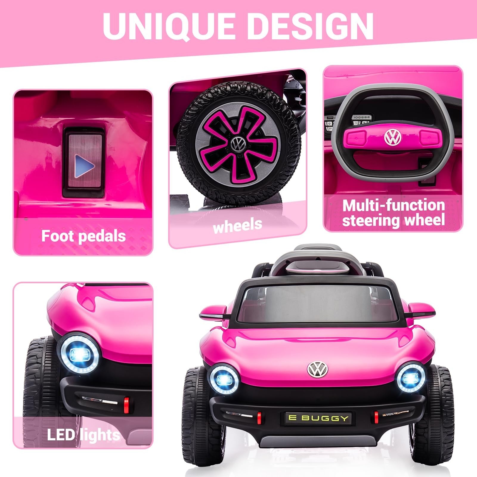 12V 7AH Toddler Electric Ride-On Car with Remote Control, Lights, USB, Horn, and Music Trend Times 11