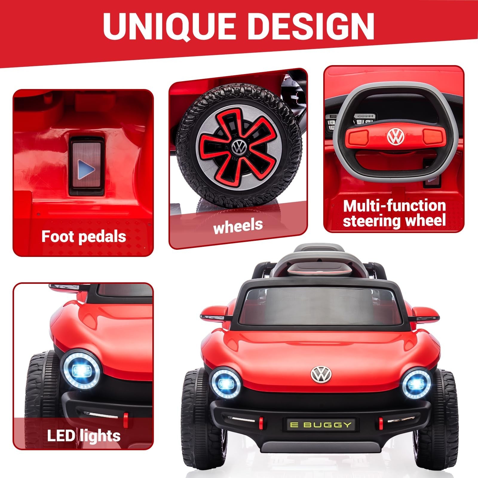 12V 7AH Toddler Electric Ride-On Car with Remote Control, Lights, USB, Horn, and Music Trend Times 18