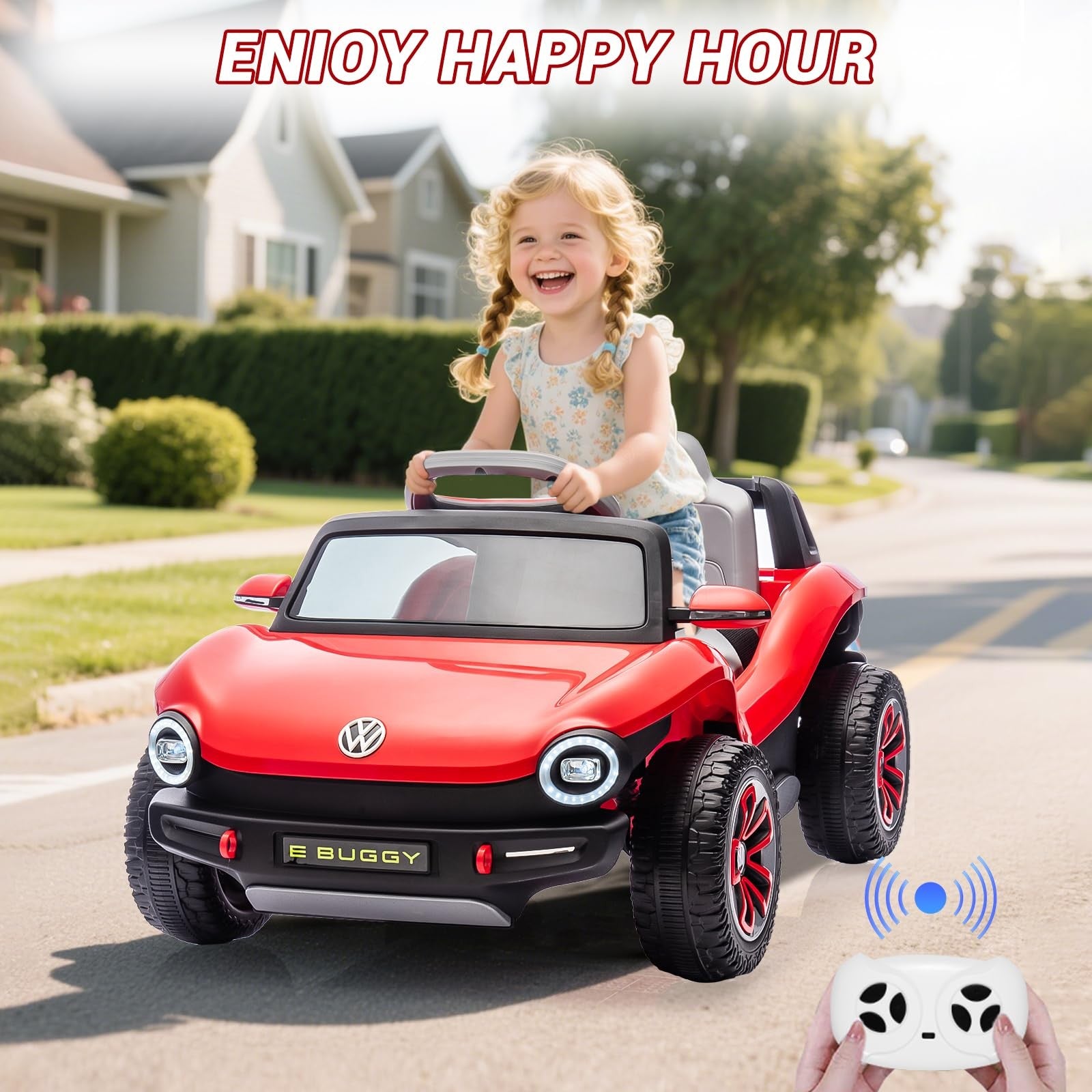 12V 7AH Toddler Electric Ride-On Car with Remote Control, Lights, USB, Horn, and Music Trend Times 19