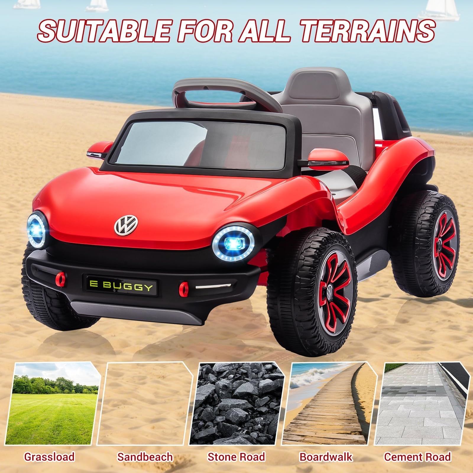 12V 7AH Toddler Electric Ride-On Car with Remote Control, Lights, USB, Horn, and Music Trend Times 20