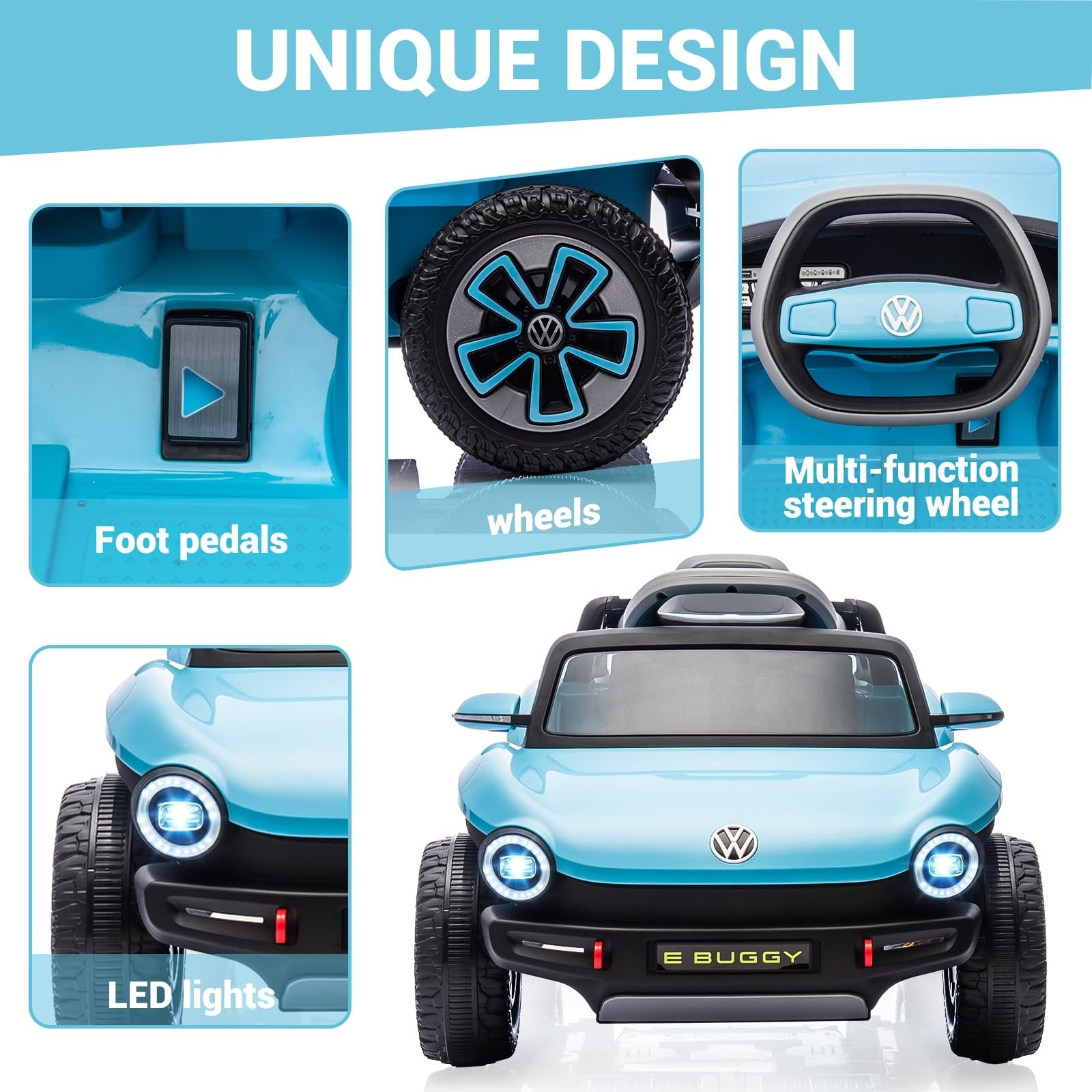 12V 7AH Toddler Electric Ride-On Car with Remote Control, Lights, USB, Horn, and Music Trend Times 21