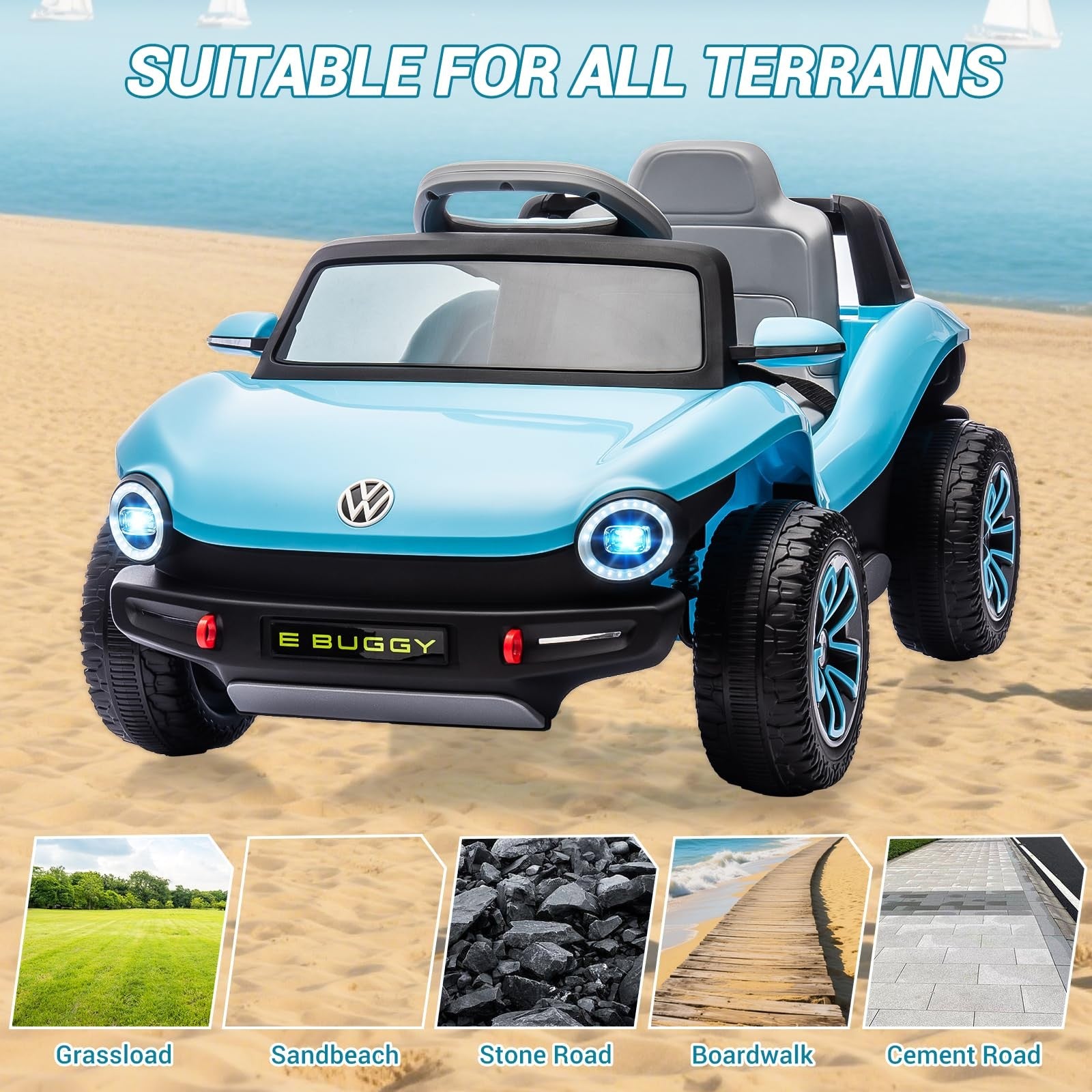 12V 7AH Toddler Electric Ride-On Car with Remote Control, Lights, USB, Horn, and Music Trend Times 25