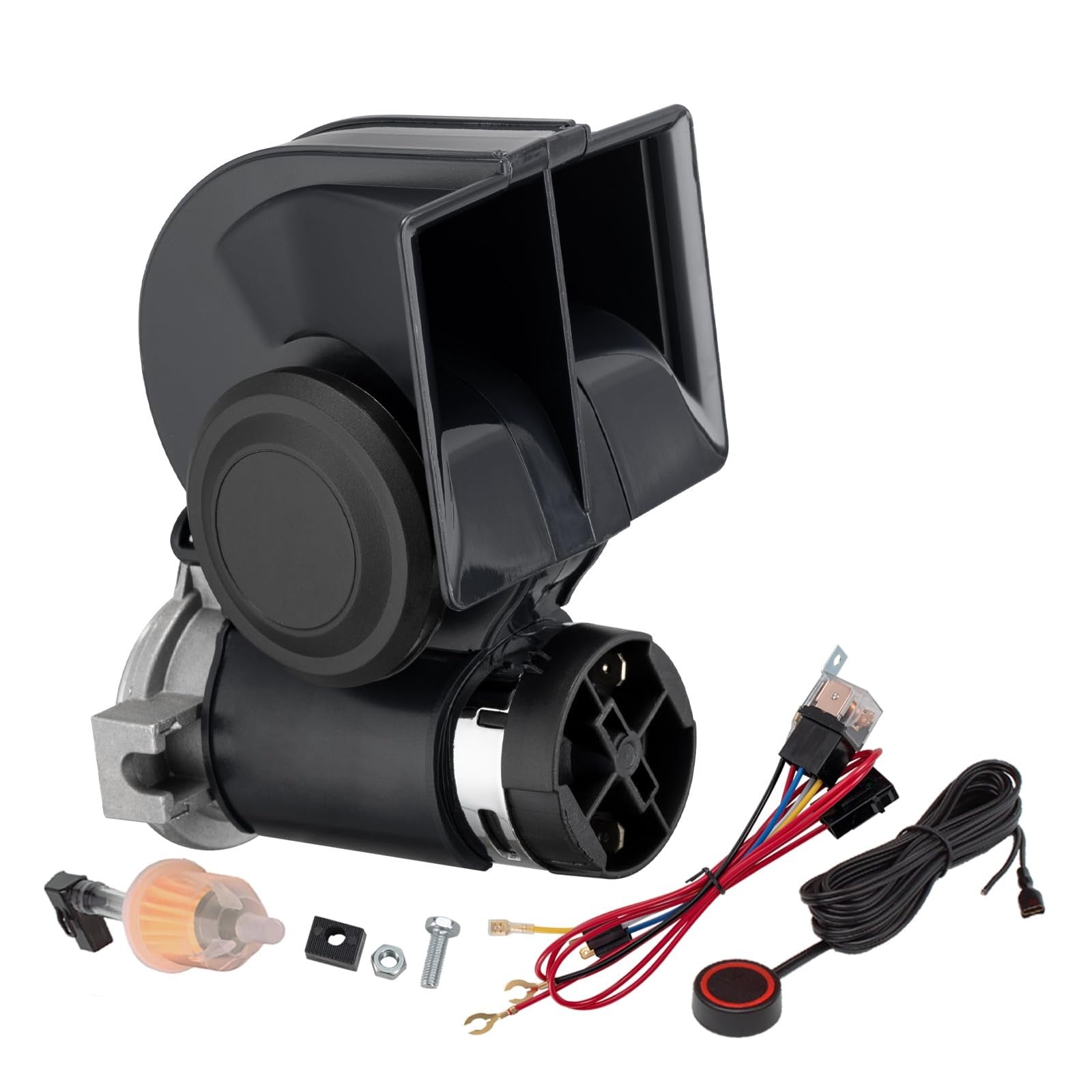 12V High-Pitched Air Horn with Wired Button for Trucks and Cars Trend Times 0