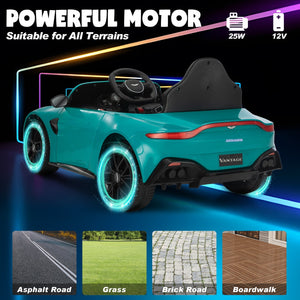 12V Licensed Aston Martin Electric Ride-On Car for Kids 3+ with Remote Control Trend Times 9