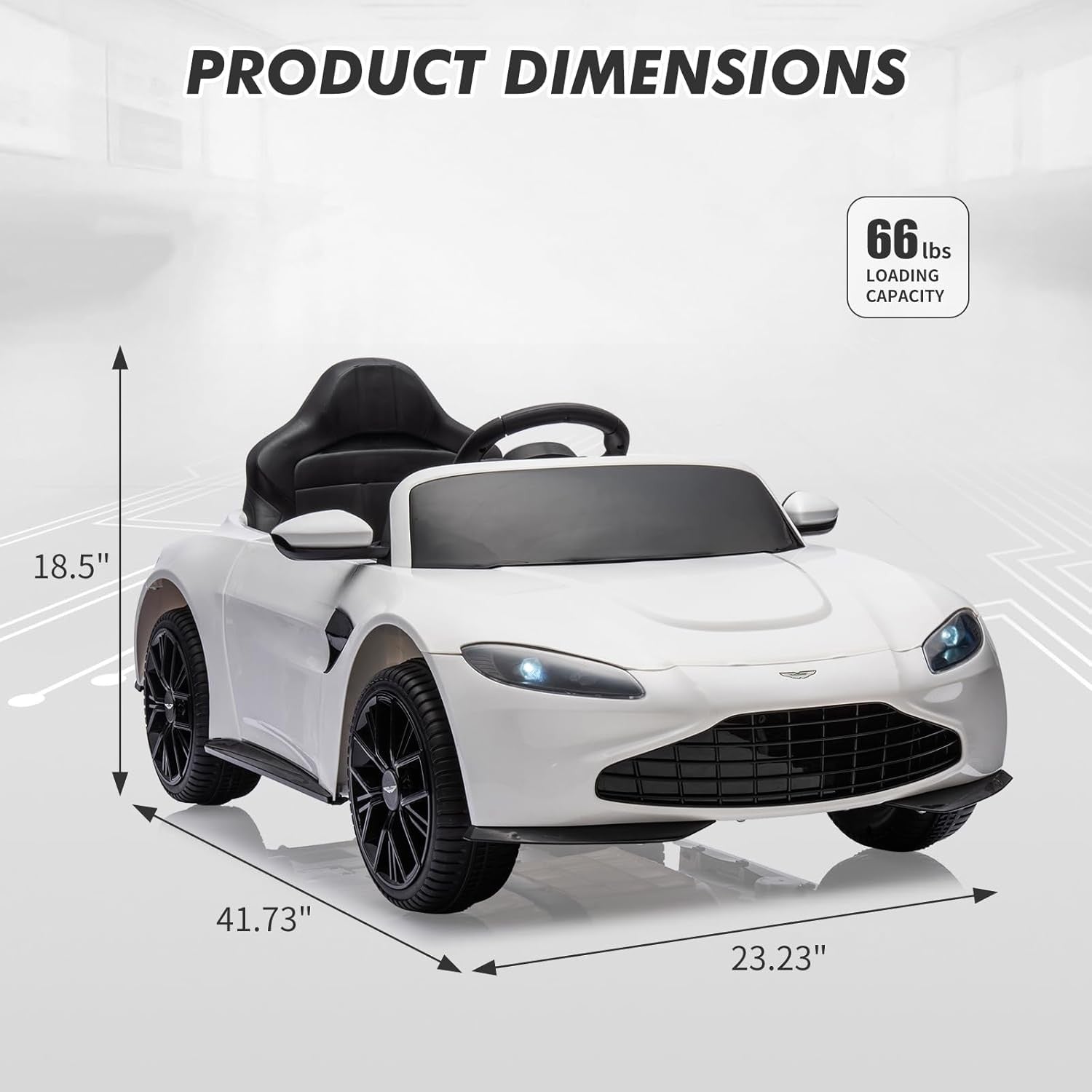12V Ride-On Car for Kids with Remote Control and LED Lights Trend Times 3