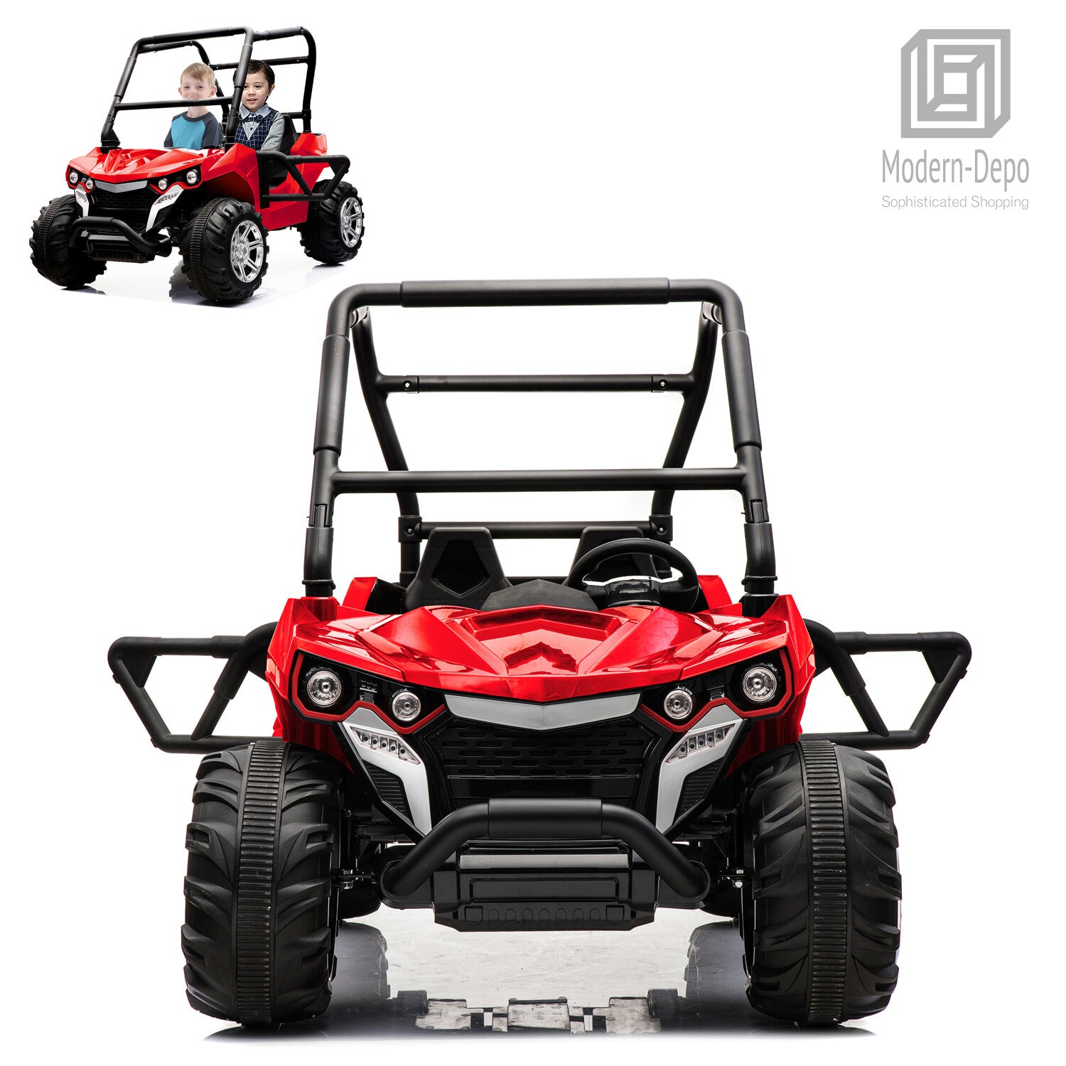 12V Kids Electric Ride-On ATV Quad with Remote Control, 2 Seats, MP3, and USB Trend Times 0