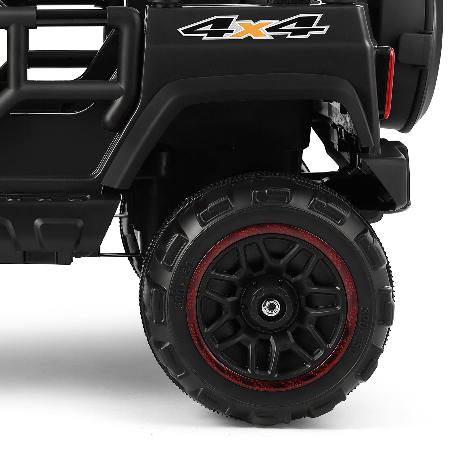 12V Battery Powered Kids Ride-On Truck with 3 Speeds, Remote Control, MP3, LED Lights, USB, and Black Cover Trend Times 20