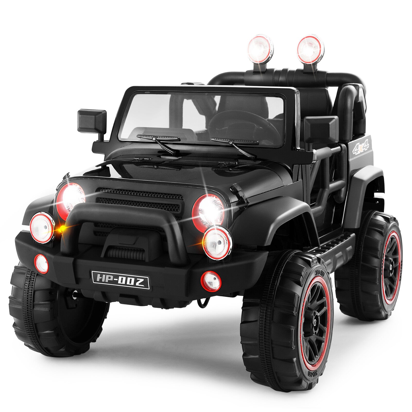 12V Battery Powered Kids Ride-On Truck with 3 Speeds, Remote Control, MP3, LED Lights, USB, and Black Cover Trend Times 9