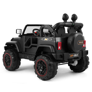 12V Black Kids Ride-On Truck Car Toy with MP3, LED Lights, RC Controller, and Battery Cover Trend Times 11