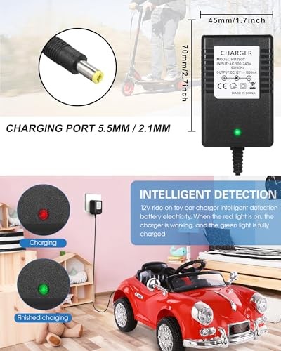 12V 1000mA Battery Charger for Kids Ride-On Cars Trend Times 2