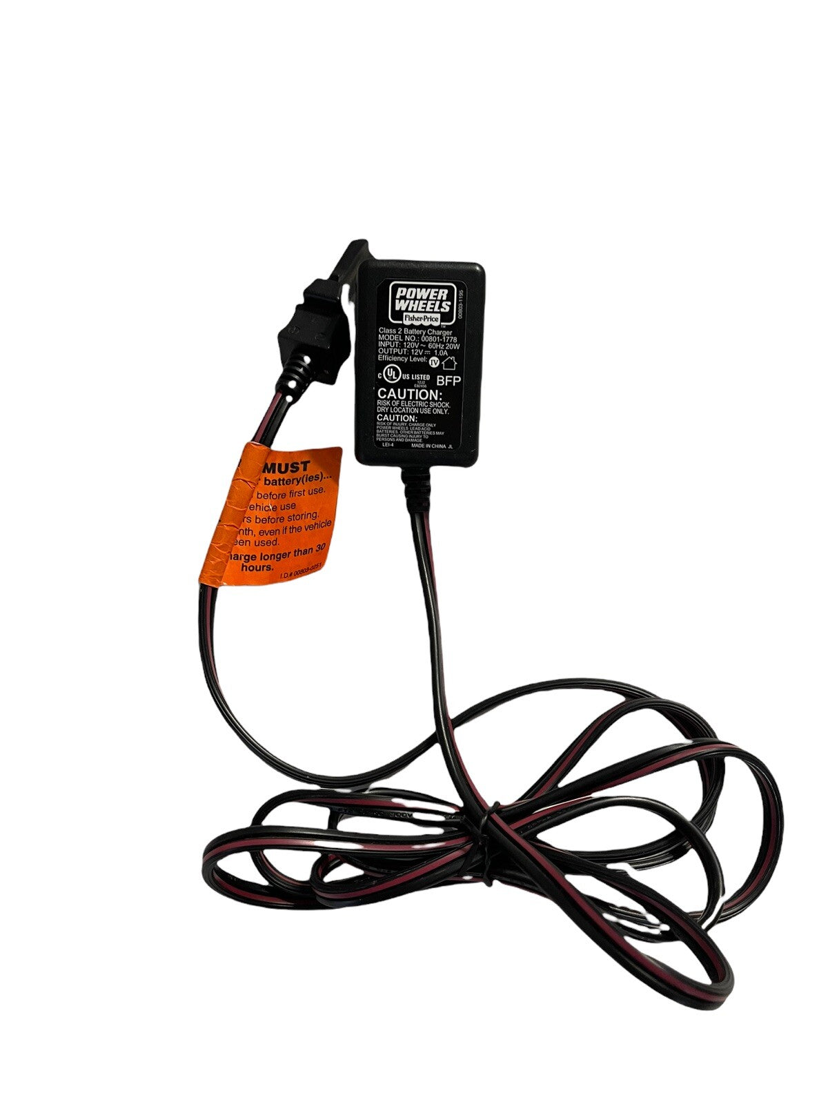 12V Battery Charger and Power Adapter for Kids Ride-On Toys with Wheels 00801-1778 Trend Times 0
