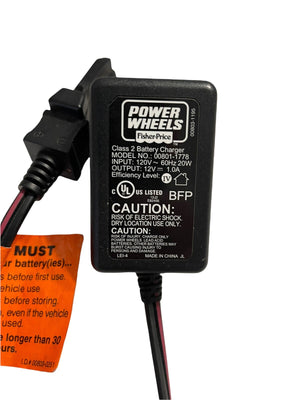 12V Battery Charger and Power Adapter for Kids Ride-On Toys with Wheels 00801-1778 Trend Times 1