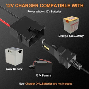 12V Battery Charger for Power Wheels with Gray and Orange Top Trend Times 5