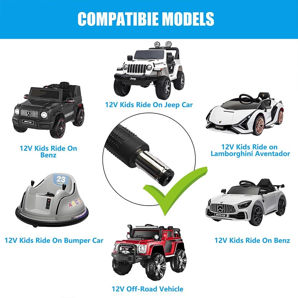 Universal 12V Battery Charger for Ride-On Toys and Cars Trend Times 4