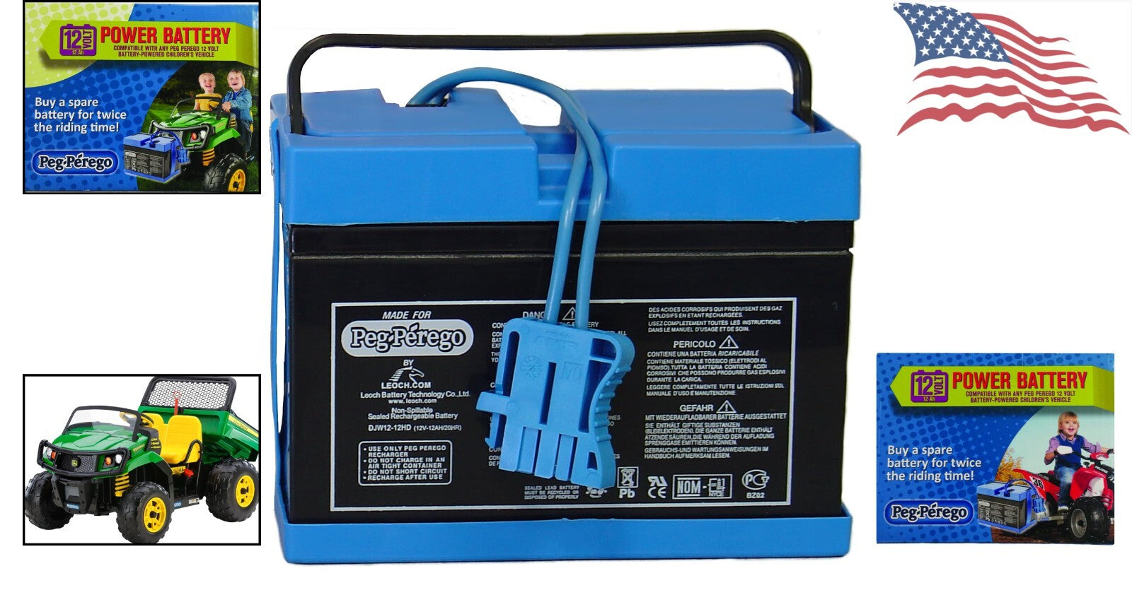 12V AA Battery Easy Change Compatible with John Deere Case IH Polaris Trend Times 1