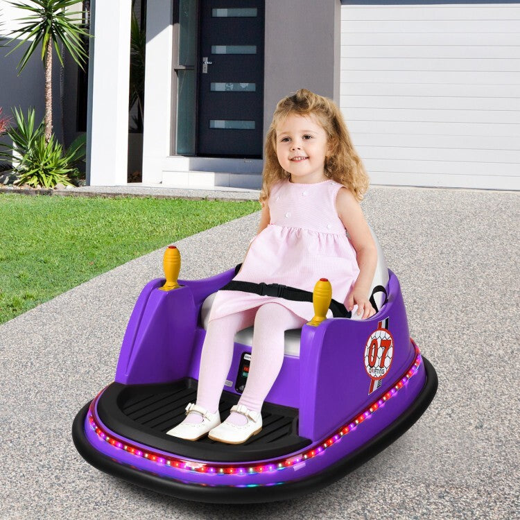 12V Battery-Powered Electric Kids Ride-On Bumper Car with Remote Control and Flashing Lights Trend Times 1