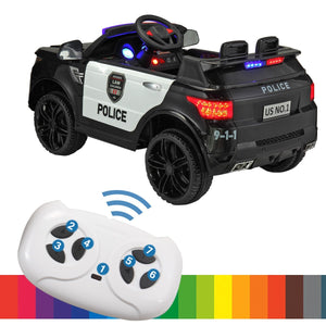 12V Battery-Powered Electric Police Ride-On Car with Parent Remote Control for Kids Ages 3-8 Trend Times 4
