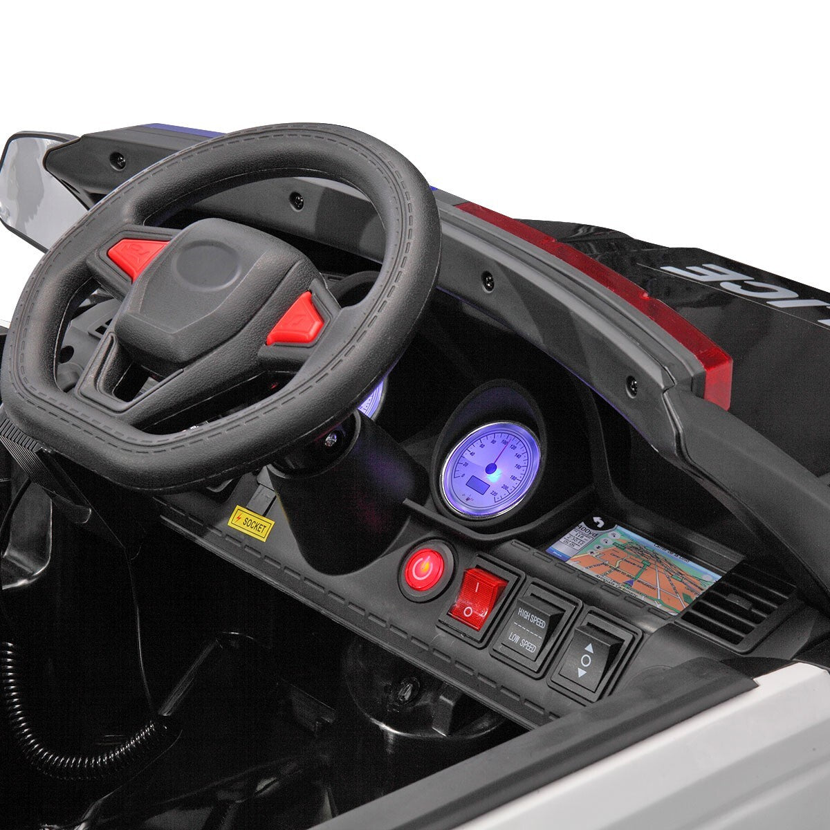 12V Battery-Powered Electric Police Ride-On Car with Parent Remote Control for Kids Ages 3-8 Trend Times 5