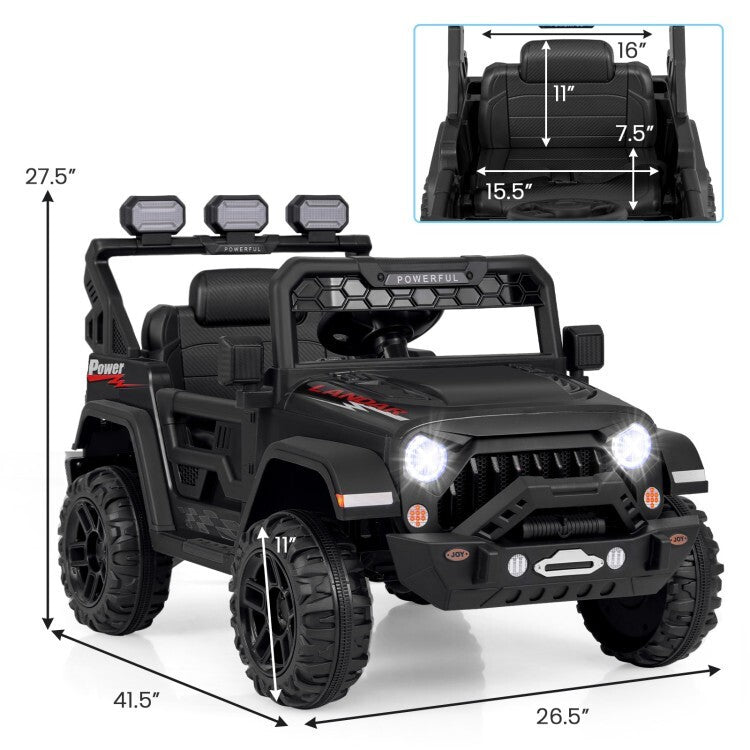 12V Electric Ride-On Truck for Kids with Remote Control and Built-in Music Trend Times 2