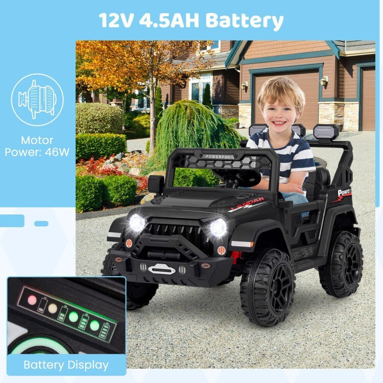 12V Electric Ride-On Truck for Kids with Remote Control and Built-in Music Trend Times 4