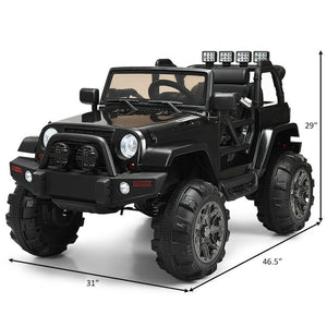 12V Battery-Powered Electric Kids Ride-On Truck with Portable Handle and Remote Control Trend Times 2