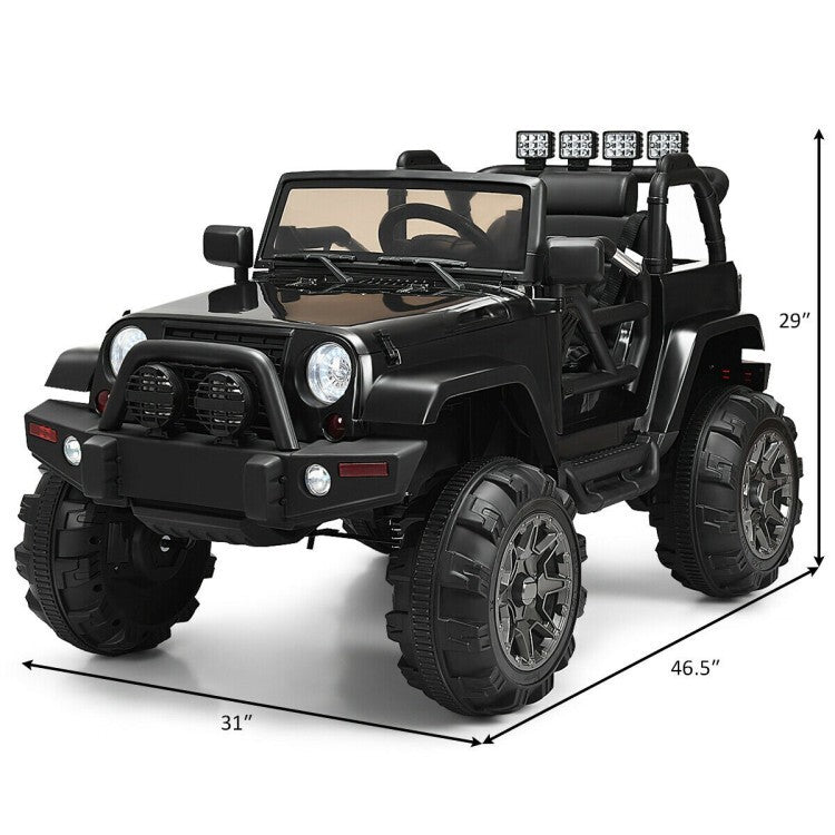 12V Battery-Powered Electric Kids Ride-On Truck with Portable Handle and Remote Control Trend Times 2