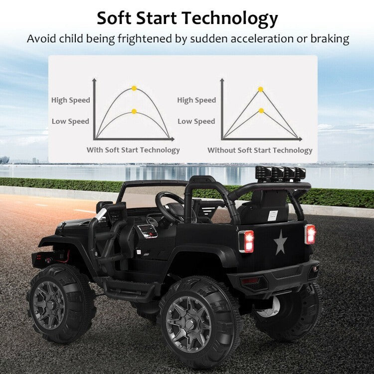 12V Battery-Powered Electric Kids Ride-On Truck with Portable Handle and Remote Control Trend Times 7