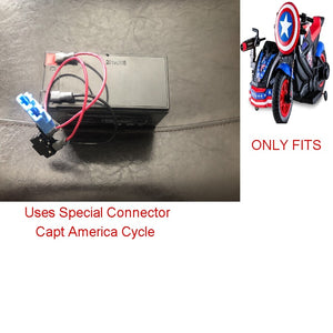 12V Battery with Special Connector for Captain America Motorcycle and Side Car in Blue Trend Times Variant 0
