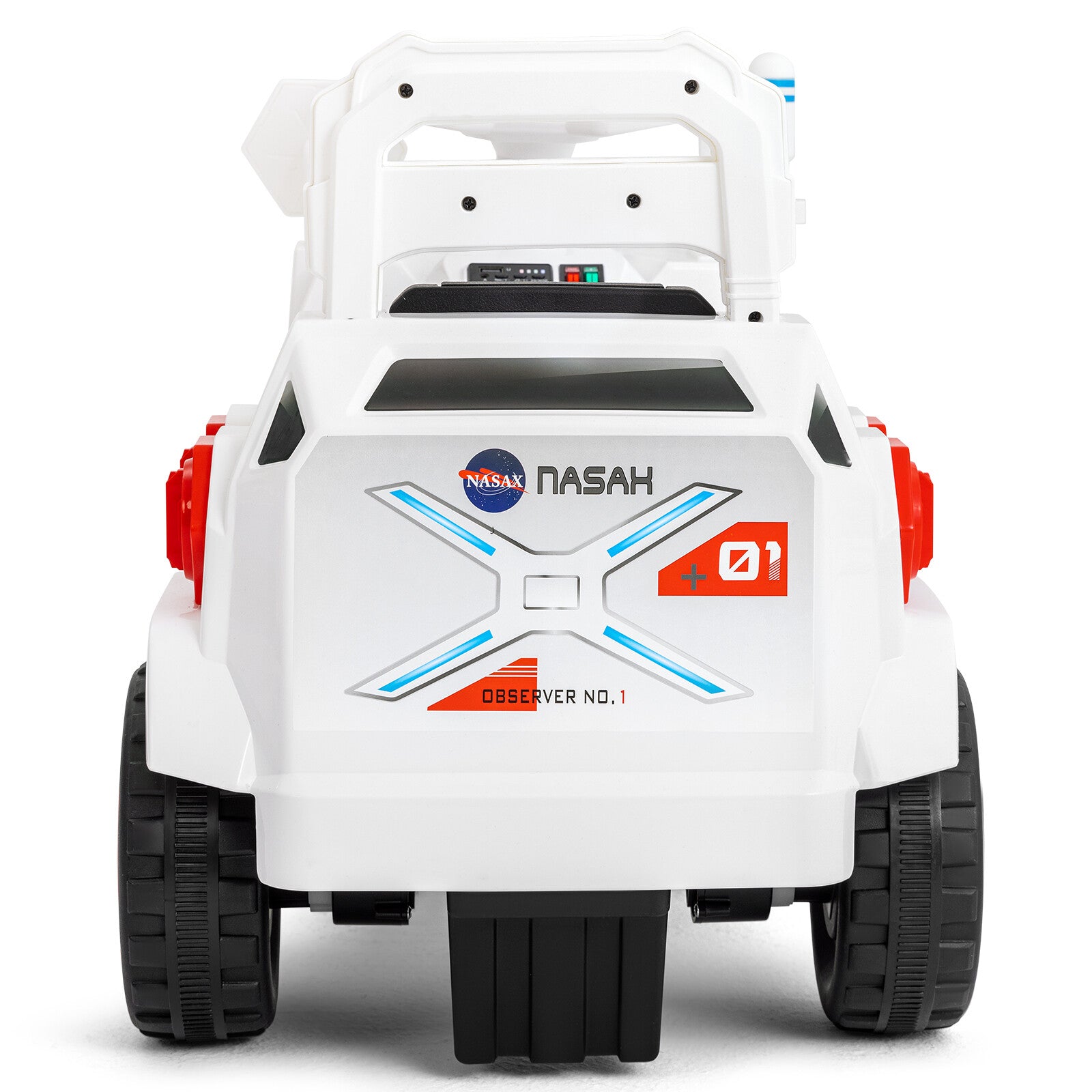 12V Battery Powered Kids Ride-On Mars Rover Car with Remote Control, Radar, Alarm, Lights, Music, and Bluetooth Trend Times 10