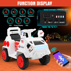 12V Battery Powered Kids Ride-On Mars Rover Car with Remote Control, Radar, Alarm, Lights, Music, and Bluetooth Trend Times 3