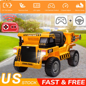 12V Electric Ride-On RC Dump Truck for Kids with Remote Control and Functional Dump Bucket Trend Times 0