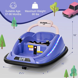 12V Battery Powered Kids Bumper Ride-On Car Toy with Remote Control and 360 Degree Spin Rotation Trend Times 5