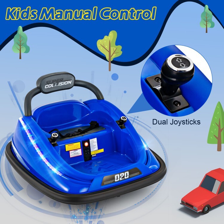 12V Battery Powered Kids Electric Bumper Car Ride-On Toy with Remote Control Trend Times 2