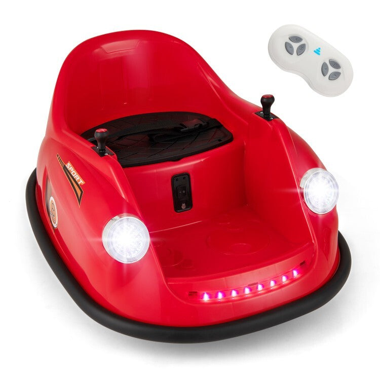 12V Battery-Powered Kids Electric Ride-On Bumper Car with Remote Control and Training Wheels Trend Times 0
