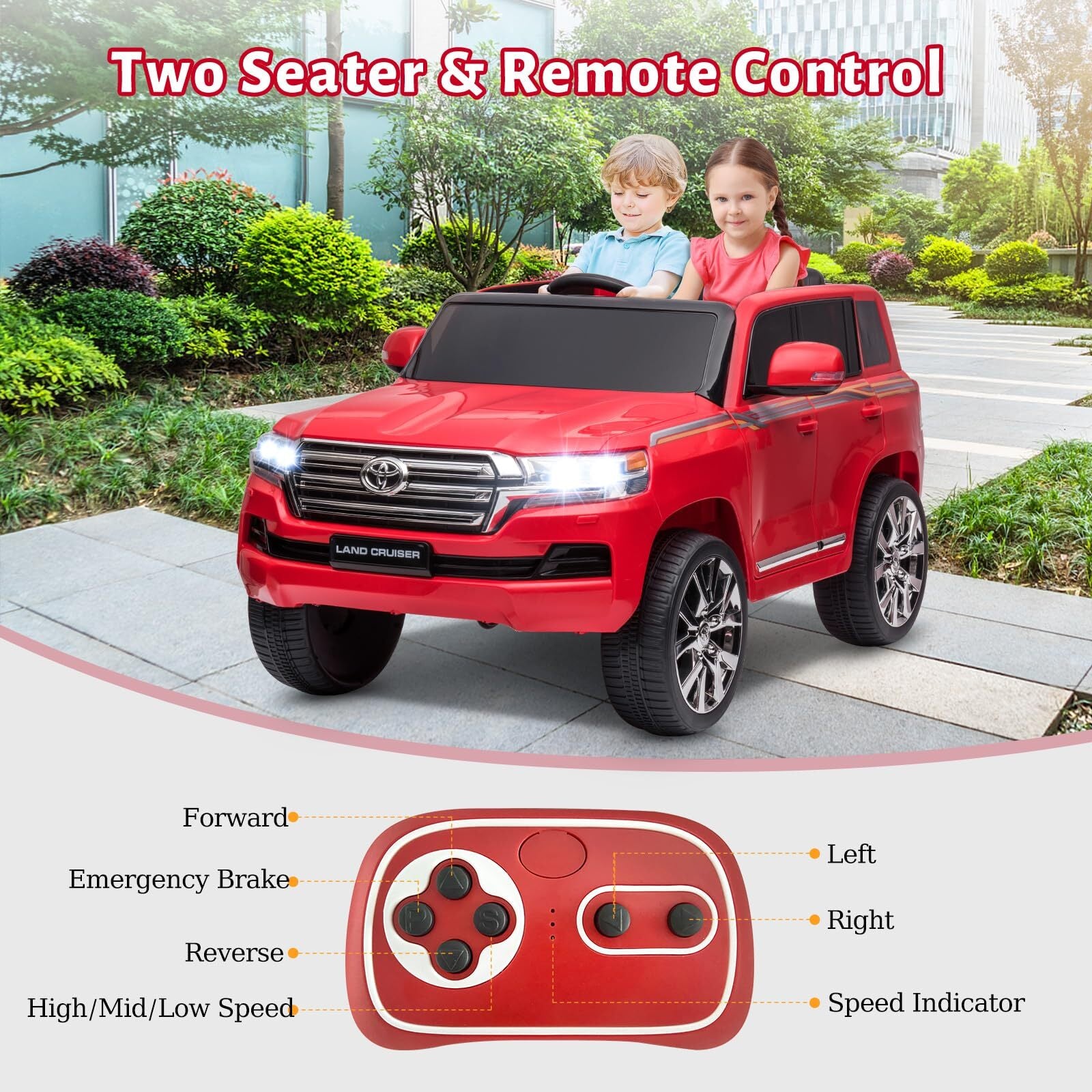 12V Battery-Powered Kids Electric Ride-On Police Car with Remote Control, LED Lights, and Music Trend Times 5