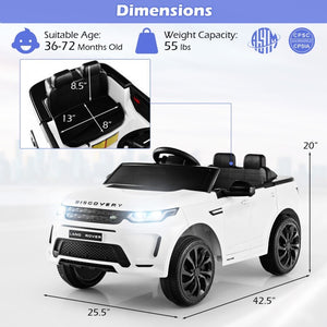 12V Battery Powered Licensed Kids Land Rover Ride-On Car with Remote Control and Lockable Doors Trend Times 5