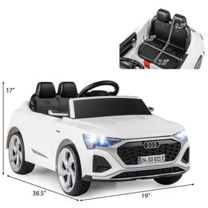 12V Licensed Audi SQ8 Kids Ride-On Car Toy with Remote Control and 3-Speed Settings Trend Times 5