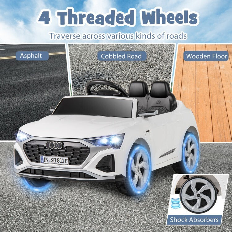 12V Licensed Audi SQ8 Kids Ride-On Car Toy with Remote Control and 3-Speed Settings Trend Times 6