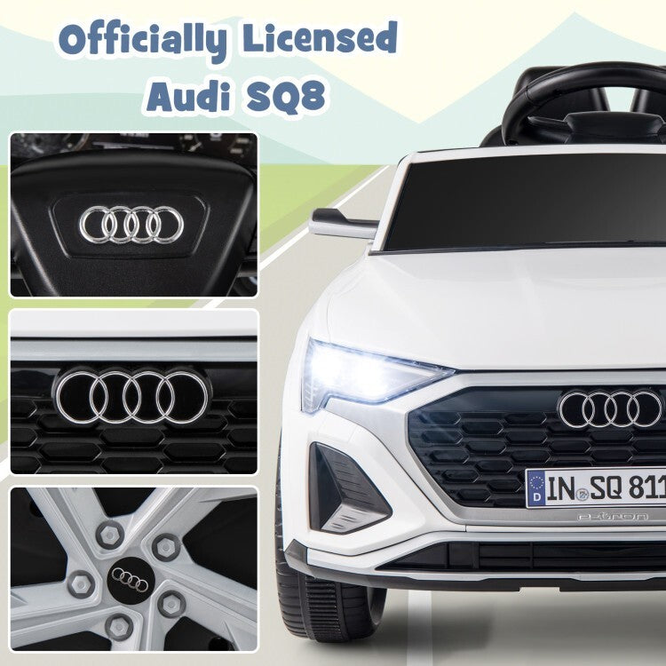 12V Licensed Audi SQ8 Kids Ride-On Car Toy with Remote Control and 3-Speed Settings Trend Times 8