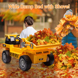 12V Battery-Powered Kids Ride-On RC Dump Truck Construction Tractor with Electric Bucket Trend Times 10