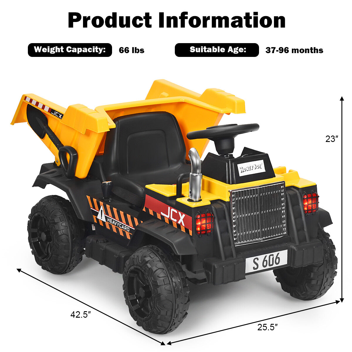12V Battery-Powered Kids Ride-On RC Dump Truck Construction Tractor with Electric Bucket Trend Times 1