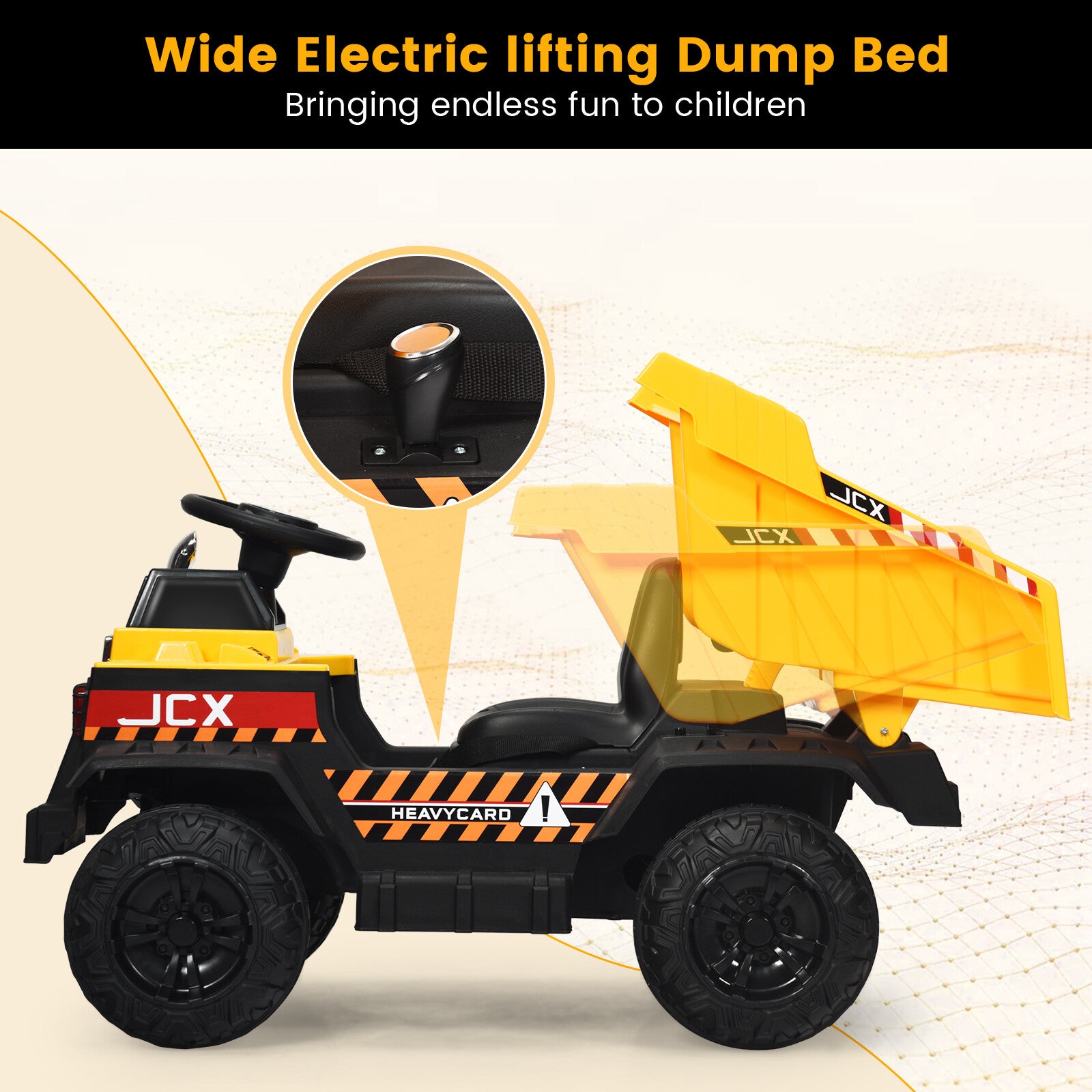 12V Battery-Powered Kids Ride-On RC Dump Truck Construction Tractor with Electric Bucket Trend Times 3