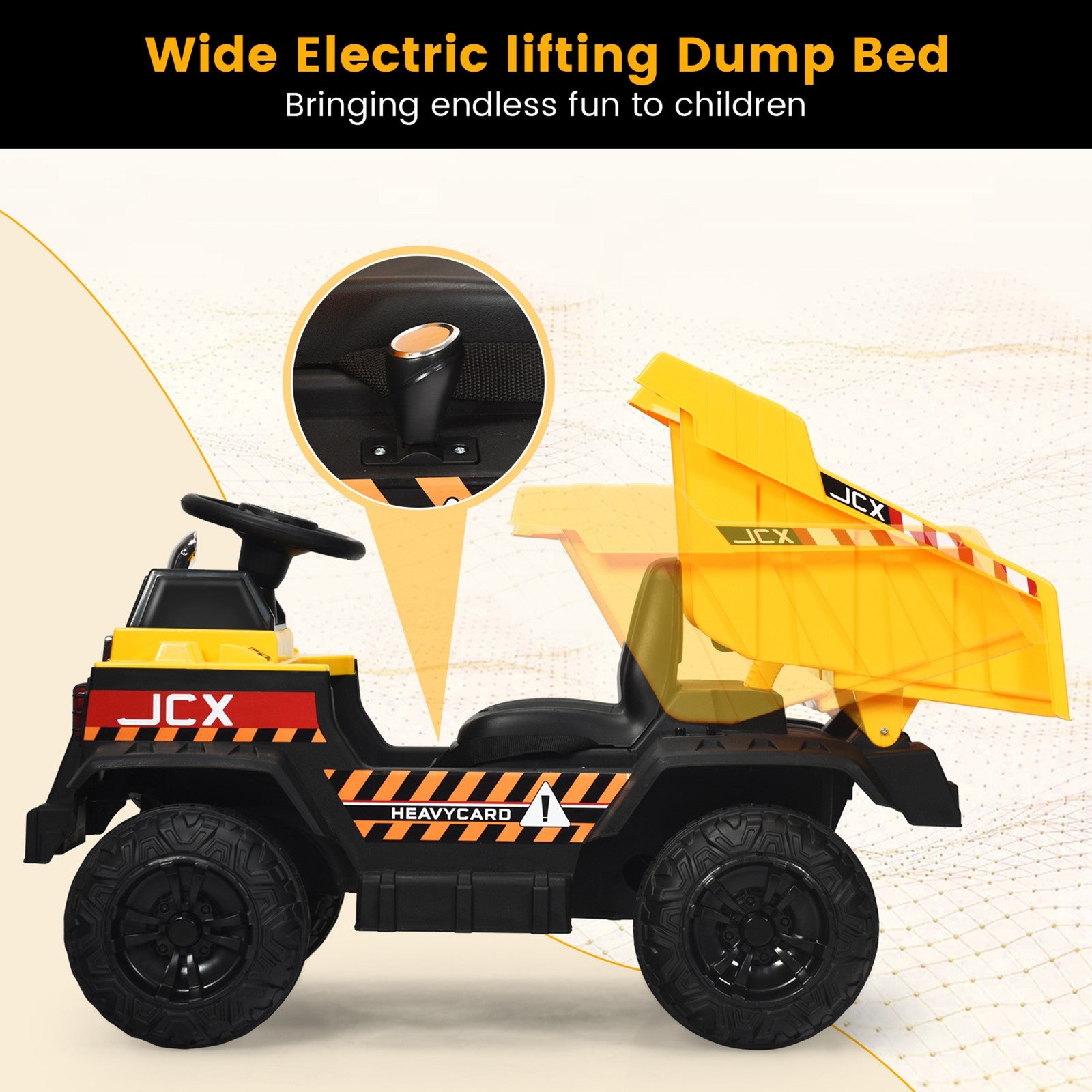 12V Battery-Powered Kids Ride-On RC Dump Truck Construction Tractor with Electric Bucket Trend Times 4
