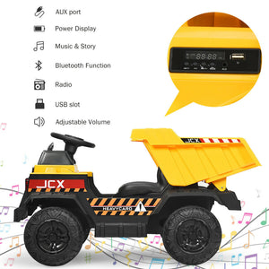 12V Battery-Powered Kids Ride-On RC Dump Truck Construction Tractor with Electric Bucket Trend Times 7