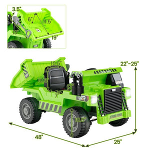 12V Battery Powered Kids Ride-On Electric Dump Truck Toy with 2.4G Remote Control and Functional Dump Bed Trend Times 5