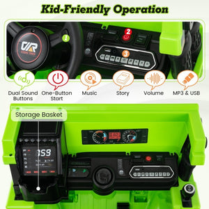 12V Battery Powered Kids Ride-On Electric Dump Truck Toy with 2.4G Remote Control and Functional Dump Bed Trend Times 8