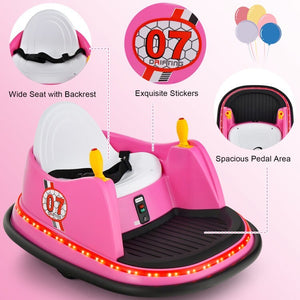 12V Battery Powered Kids Electric Ride-On Bumper Car with 2 Driving Modes for Toddlers Trend Times 6