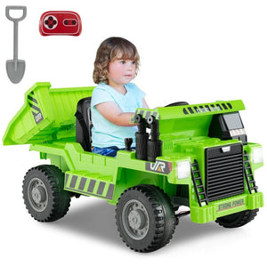 12V Electric Ride-On Dump Truck for Kids with 2.4G Remote Control Battery Powered Car Gift Trend Times 0