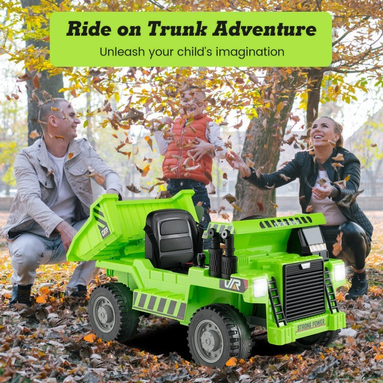 12V Electric Ride-On Dump Truck for Kids with 2.4G Remote Control Battery Powered Car Gift Trend Times 4
