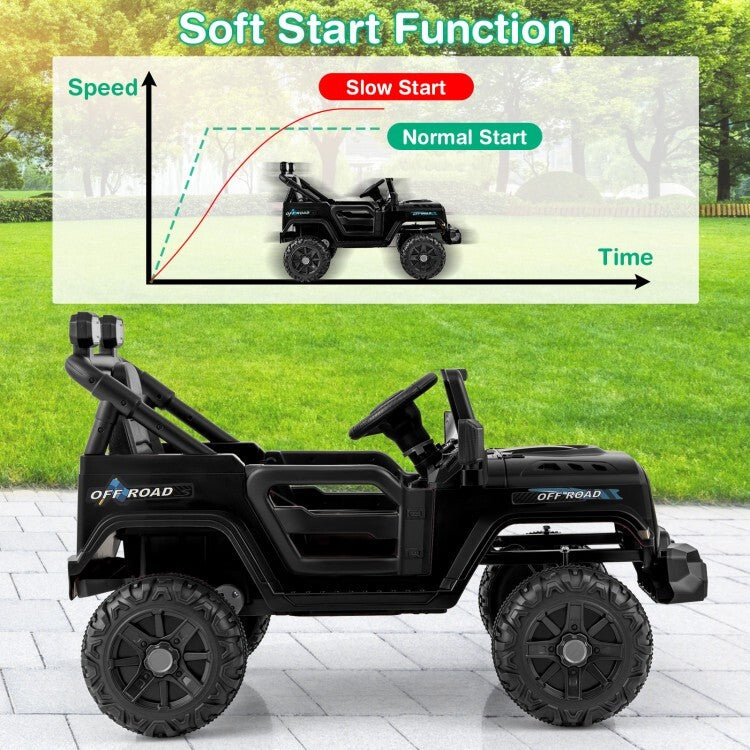 12V Battery-Powered Kids Electric Ride-On Truck Car with Remote Control, Wheels & 3 Speed Settings Trend Times 6